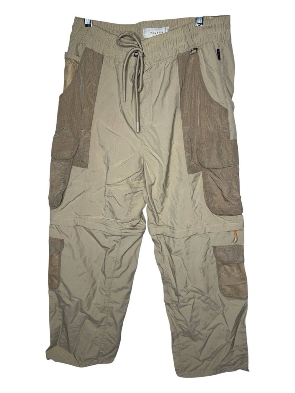 PacSun Men's Tan Baggy Cargo Utility Pants. Size Medium.